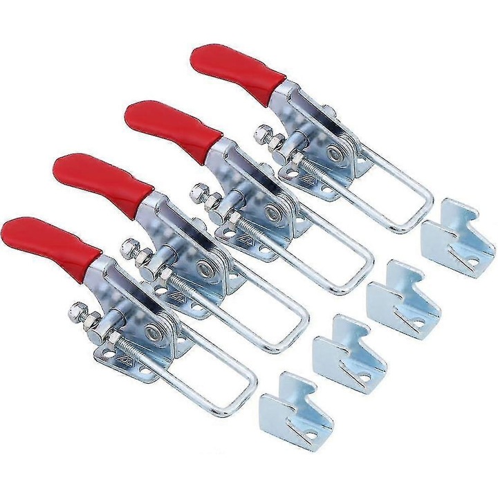 Set 4 cleme rapide metalice, capacitate 163 kg, 313 g, U-shaped