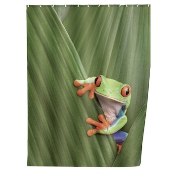 Perdea de dus, Wenko Frog, Material textil, 180x200 cm, Alb Perdea de dus, Wenko Frog, Material textil, 180x200 cm, Alb
