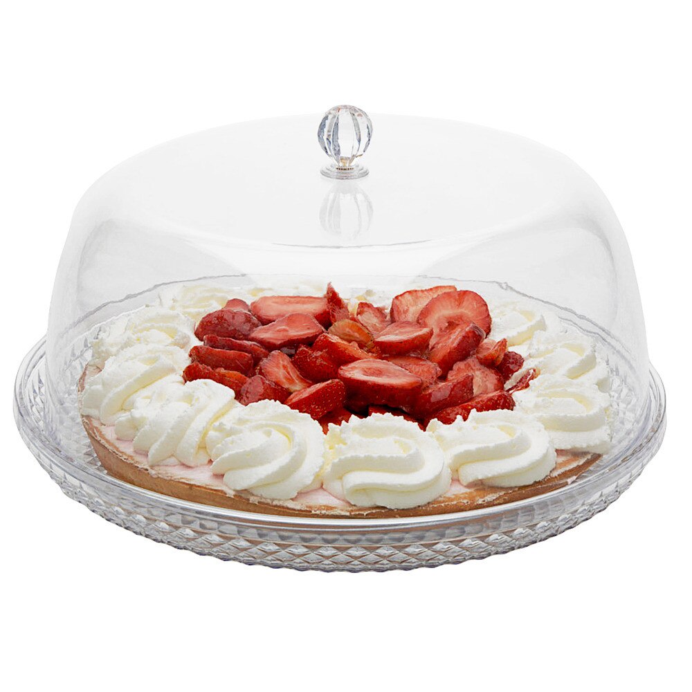 Platou tort, EH Excellent Houseware, Castron, Plastic, Transparent