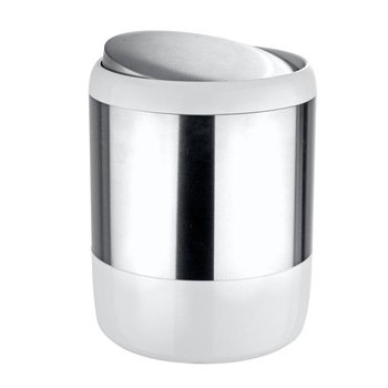 Cos din otel inoxidabil pentru gunoi, Wenko, 26 x 20 cm, 6 L Cos din otel inoxidabil pentru gunoi, Wenko, 26 x 20 cm, 6 L