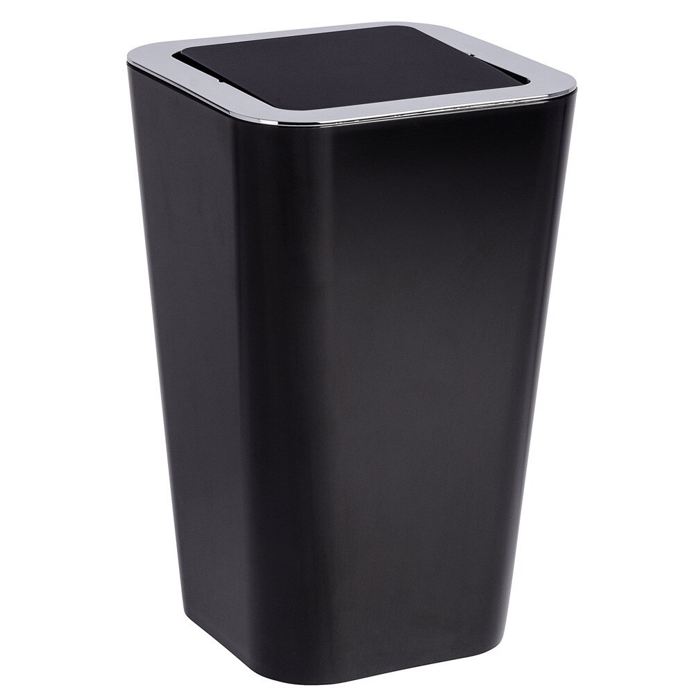 Cos de gunoi, Wenko, 6l, Plastic, Negru