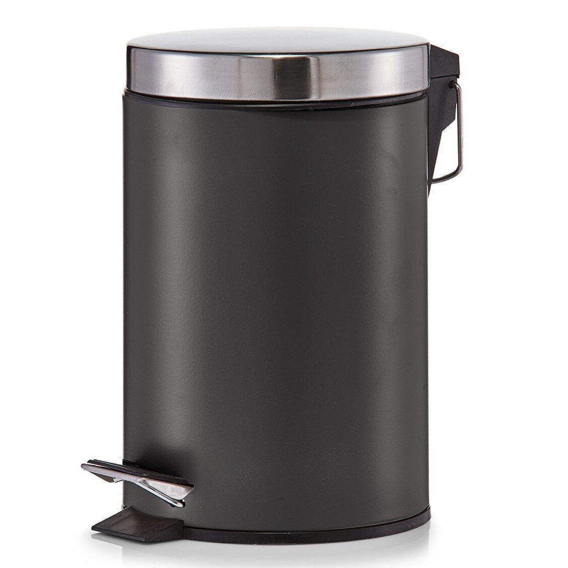 Cos de gunoi Zeller, Otel inoxidabil, 3 L, Negru