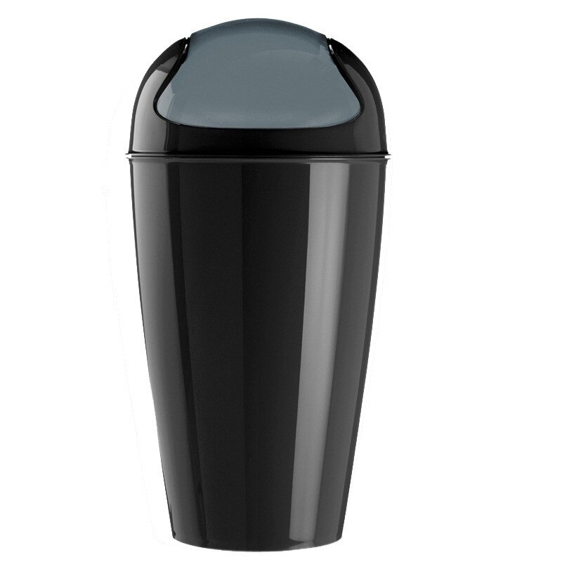 Cos de gunoi cu capac, Koziol, 30 L, 65 x 34 cm, Negru