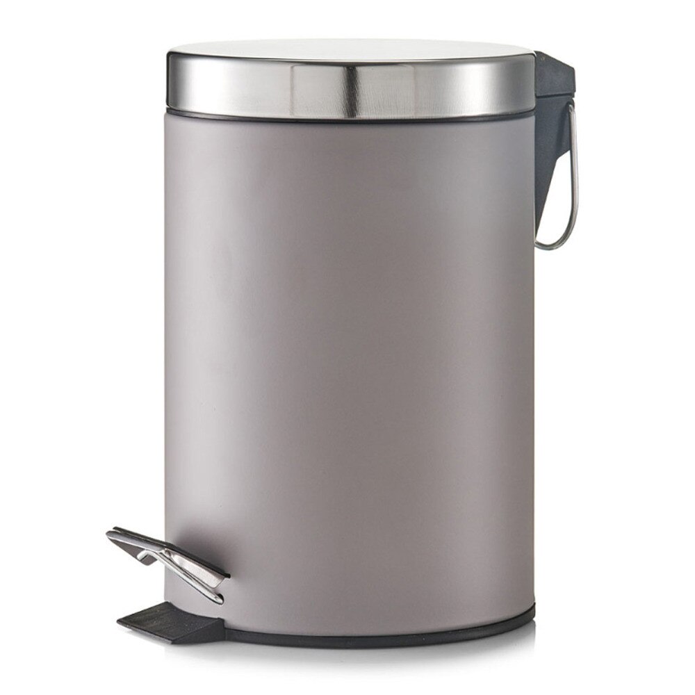Cos de gunoi Zeller, Otel inoxidabil, 3 L, Gri
