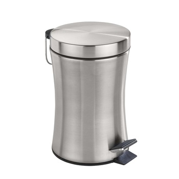 Cos de gunoi cu pedala Wenko Pieno, Inox, 3 L, Argintiu Cos de gunoi cu pedala Wenko Pieno, Inox, 3 L, Argintiu