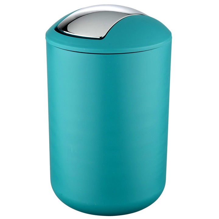 Cos de gunoi Wenko Brasil, Plastic, 6.5 L, Turcoaz