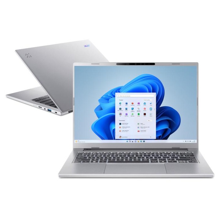Laptop Acer Aspire A14-61M, 14" OLED, 32GB RAM, 512GB SSD, argintiu
