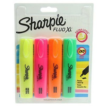 Set 4 markere - Sharpie Fluo XL Set 4 markere - Sharpie Fluo XL