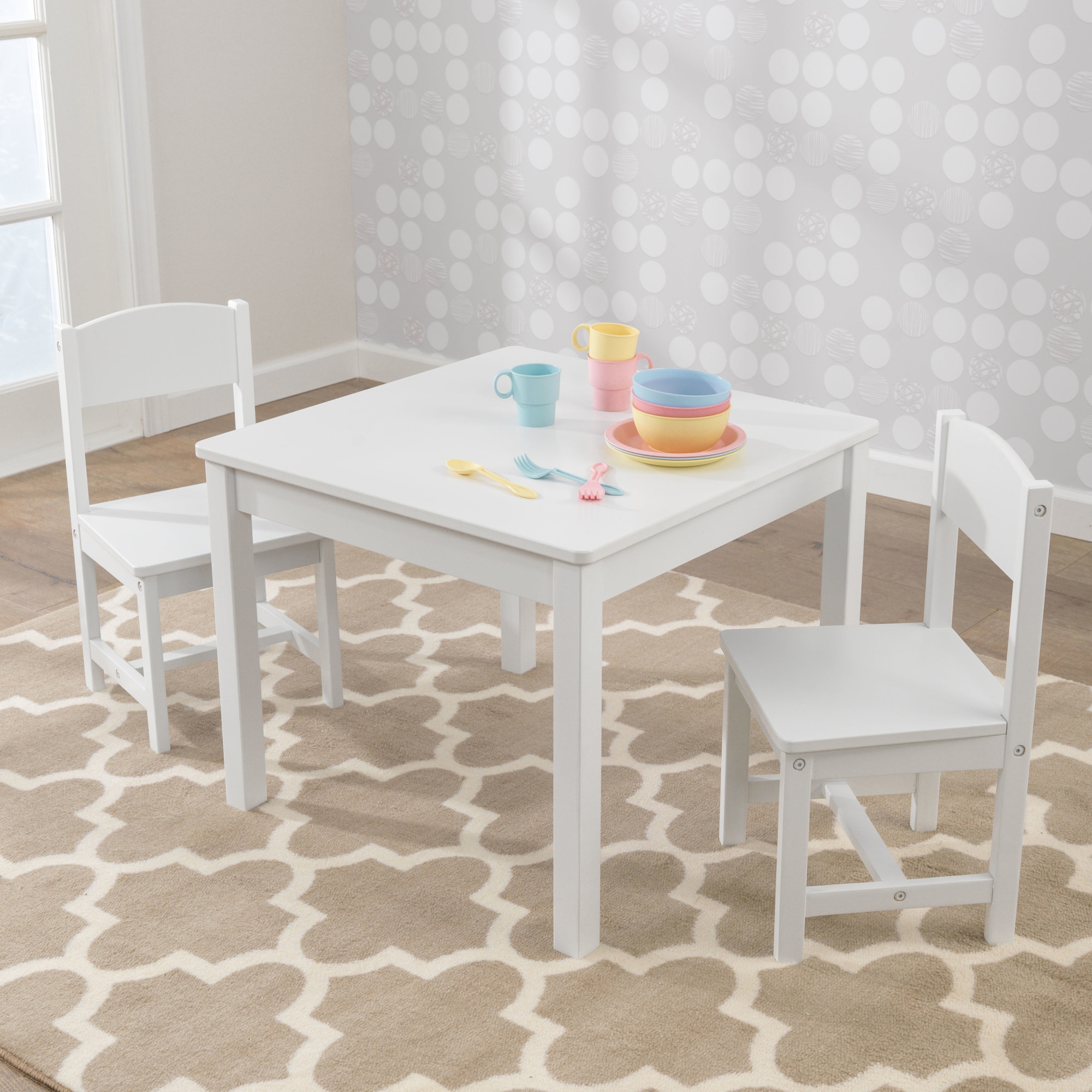 Gyermek asztal készlet 2 székkel Aspen Table and 2 Chair Set White ...