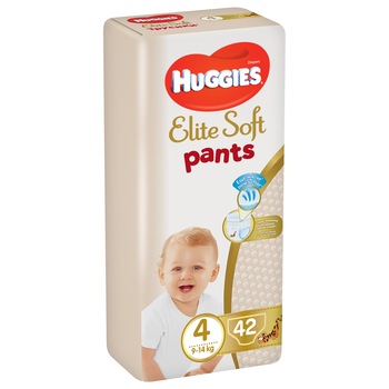 Scutece chilotel Huggies Elite Soft Pants Mega Pack 4, 9-14 kg, 42 buc Scutece chilotel Huggies Elite Soft Pants Mega Pack 4, 9-14 kg, 42 buc