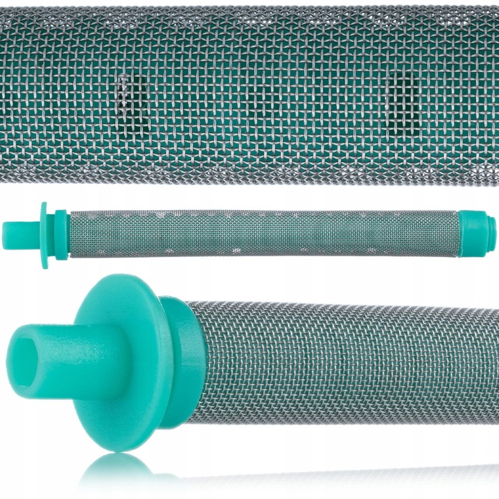 Filtru Tip Deget Rosfix - Cu Colier Verde, 50 Mesh, 100x10, 8 mm, Pentru Pistol de Vopsit, Masina Airless de Vopsit