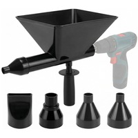 Masina de Tencuit cu Ciment, Bedee, Pistol de Chituire, Etansare si Mortar, 4 Duze Interchangeabile, Portabila, Negru