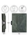 Портфейл от естествена кожа със защита срещу RFID сканиране на карти, компактен трифолд дизайн, Valencia - зелен