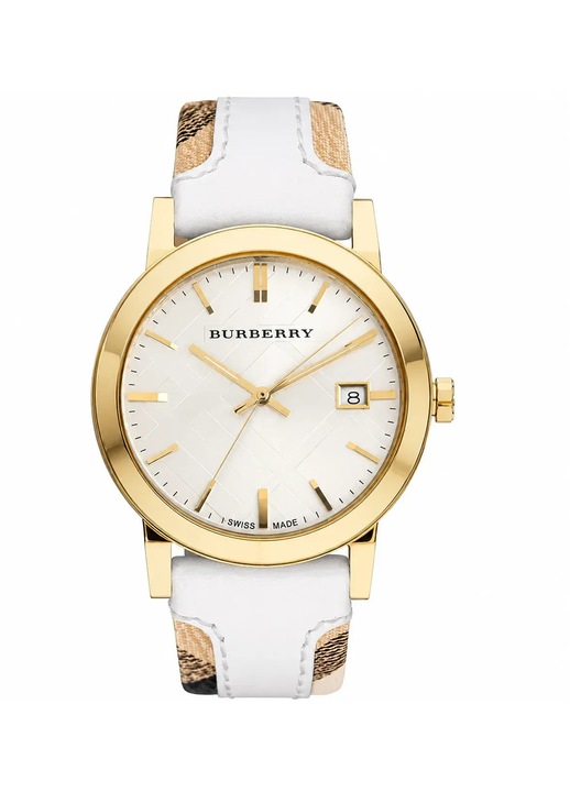 Дамски часовник Burberry The City BU9015, Бял / Златист