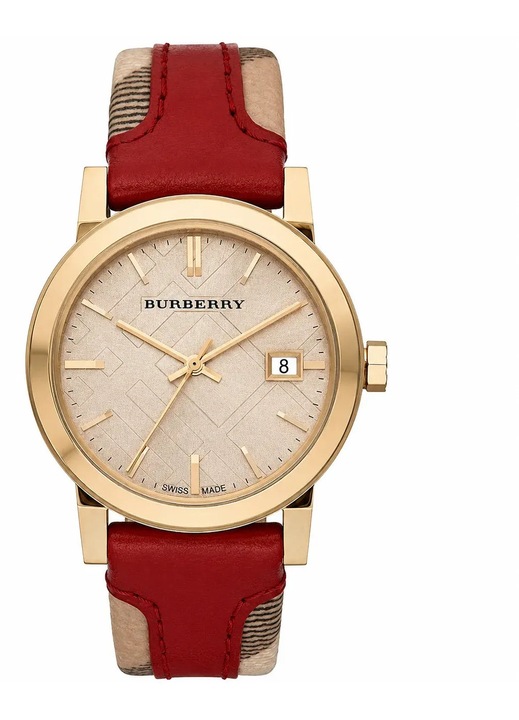 Дамски часовник Burberry The City BU9111, Тъмно червен