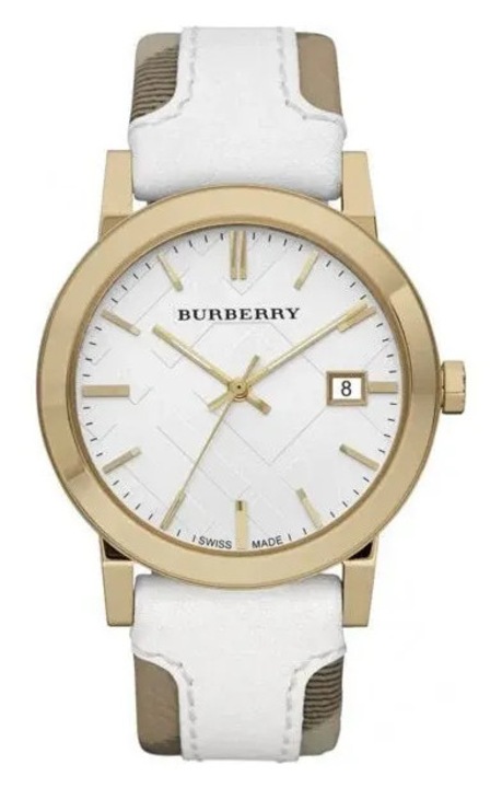 Дамски часовник Burberry The City BU9110, Бял / Златист