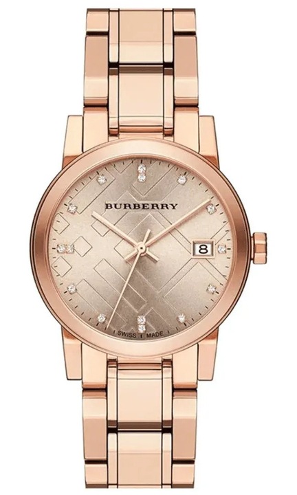 Дамски часовник Burberry Dimond BU9126, Розово злато