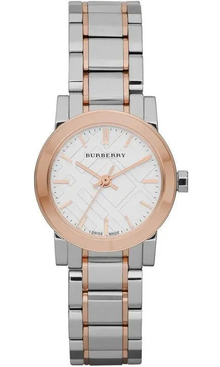 Дамски часовник Burberry The City BU9205, INOX, Сребрист / Розово злато