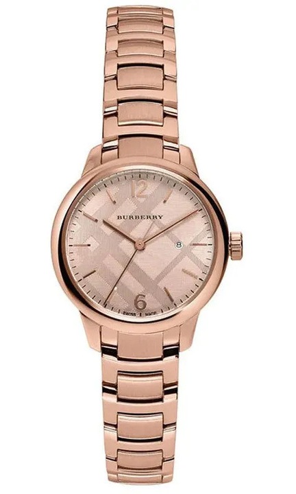 Дамски часовник Burberry The Classic BU10116, INOX, Розово злато