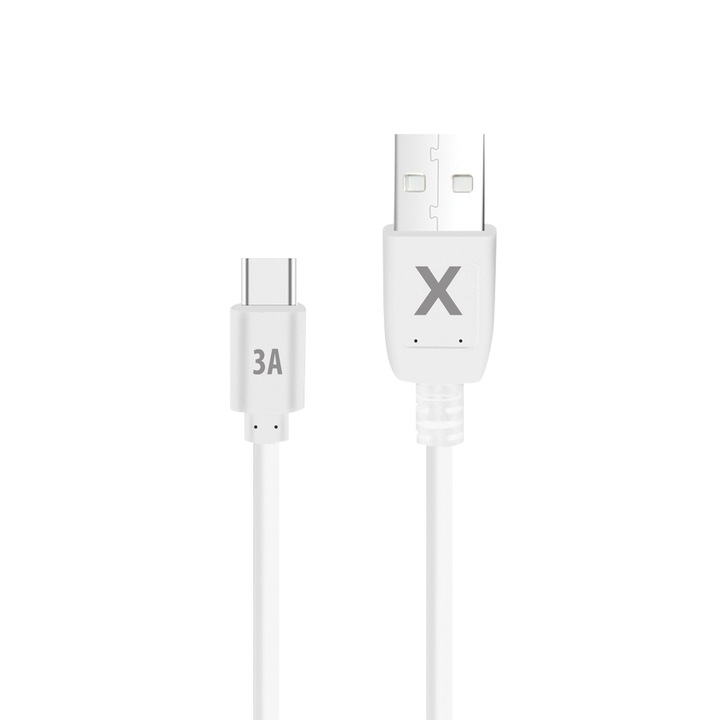 Kábel MaxLife - USB / Type-C (USB-C) - fehér kábel, 3A / 1, 5m