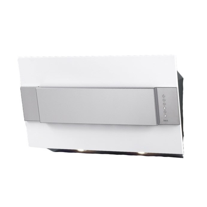 Hota decorativa Best Iris Fpx White 80 cm, putere de absortie 680mc/h, 1 motor, 4 trepte de viteza, Alb