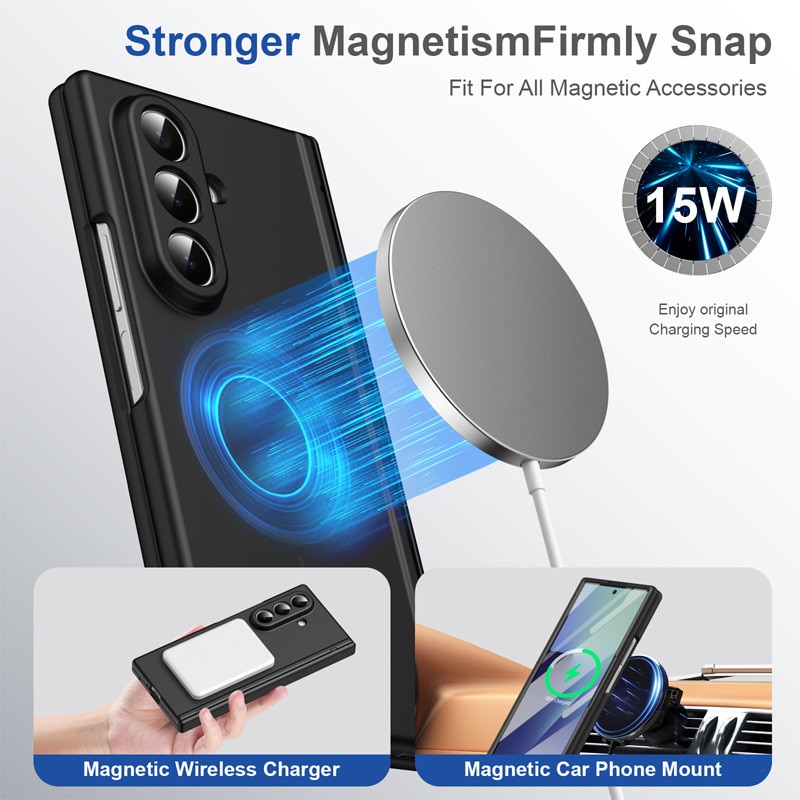 Husa pentru Samsung Galaxy Z Fold8 Ultra, Infinity Mag Case, Protectie ecran, MagSafe, Negru