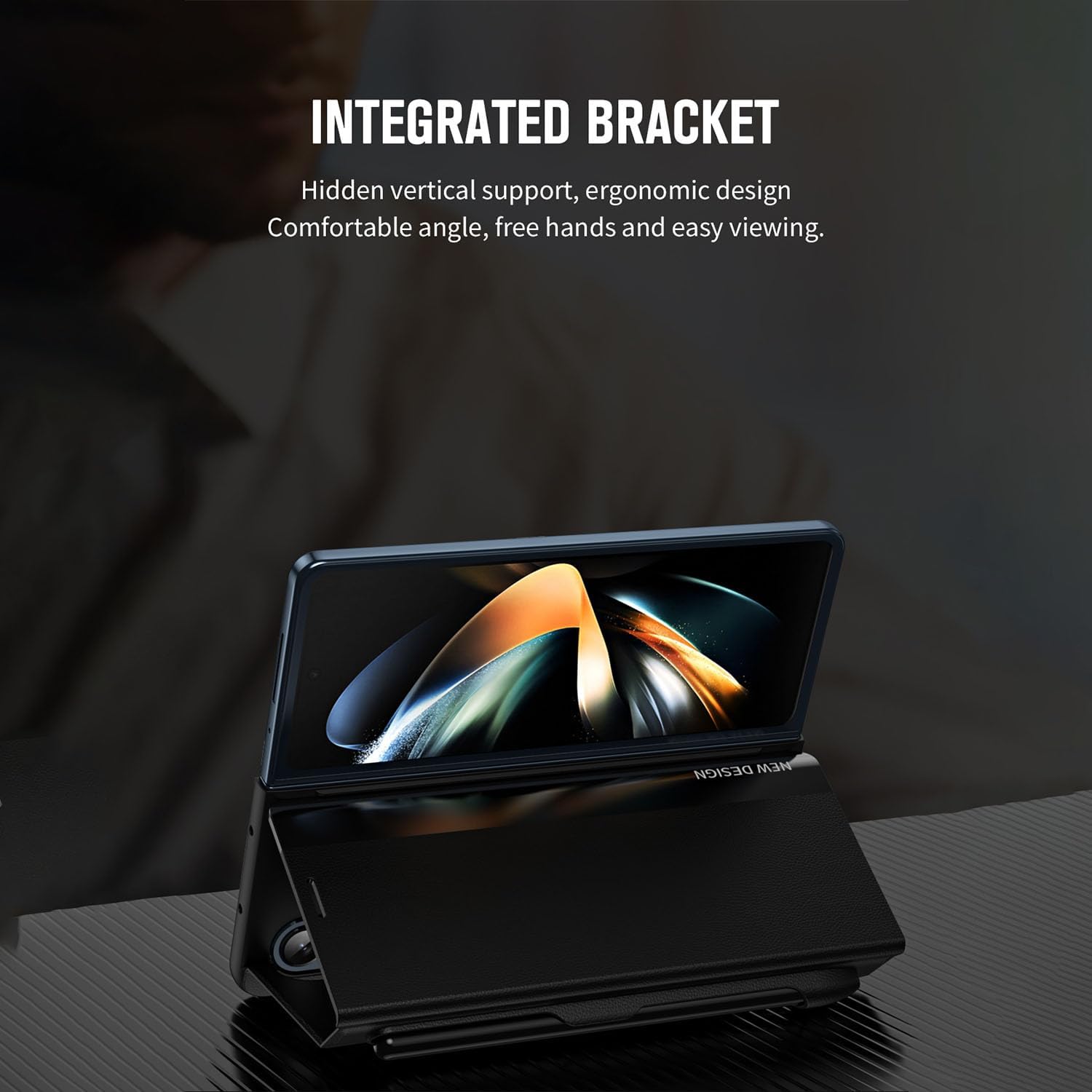 Husa Flip pentru Samsung Galaxy Z Fold8 Ultra, S Pen inclus, Protectie Completa, Negru