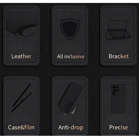 Husa Flip pentru Samsung Galaxy Z Fold8 Ultra, S Pen inclus, Protectie Completa, Negru