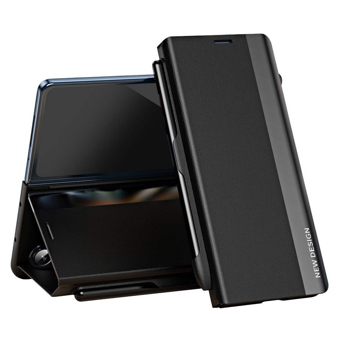 Husa Flip pentru Samsung Galaxy Z Fold8 Ultra, S Pen inclus, Protectie Completa, Negru