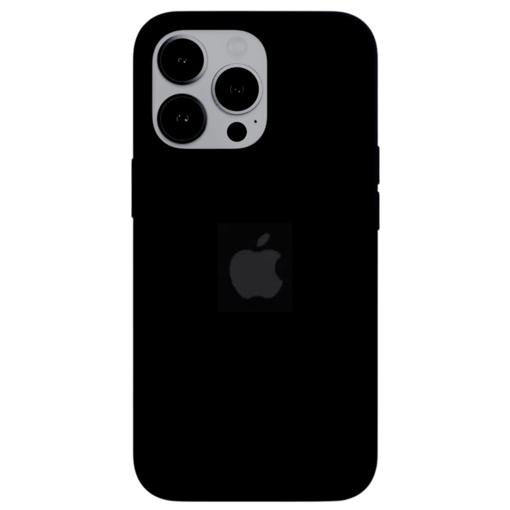 Szilikon tok iPhone 16e/ 17e készülékhez, fekete