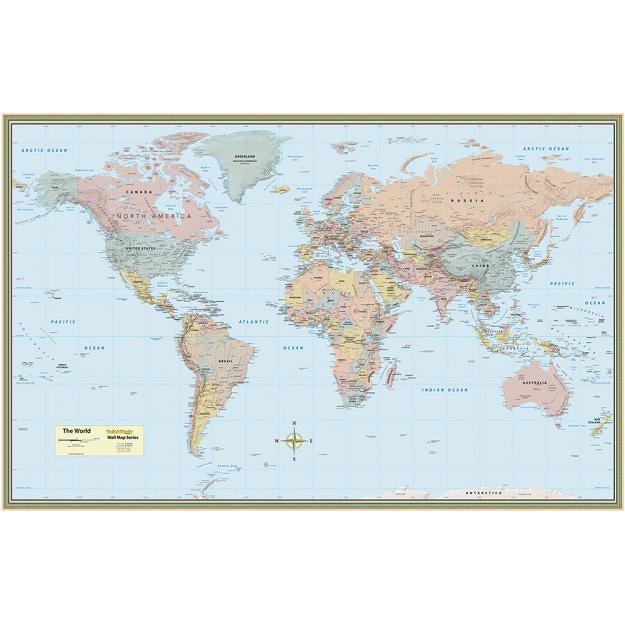World Map-Laminated, BarCharts Inc (Author)