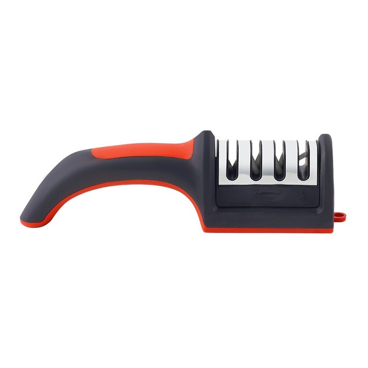 Ascutitoare cu 4 trepte pentru cutite, negru rosu, 20x5x4cm