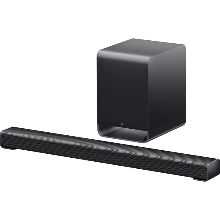 Soundbar TCL S60K, 3.1, 280W, Bluetooth 5.3, Dolby Atmos & DTS-X S Series range, HDMI eARC, Subwoofer Wireless, Dark titanium