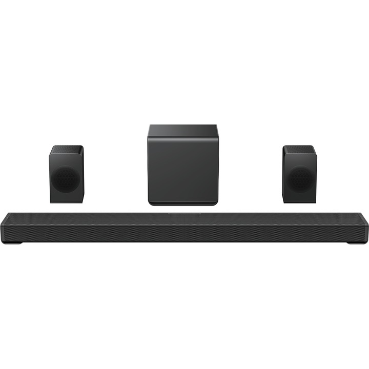 Soundbar TCL Q95K, 11.1.4, 1420W, Bluetooth 5.3, Dolby Atmos & DTS-X Q Series range, HDMI eARC, Subwoofer Wireless, AirPlay, Dark titanium