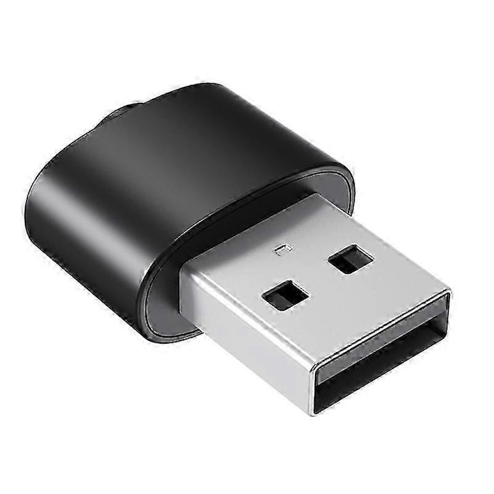 USB egér mozgató eszköz, fekete, 6x3x2cm