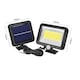 Lampa Solara LED Exterior 100 LED COB, Panou Solar Separat, Senzor de Miscare si Amurg, Telecomanda Inclusa, 3 Moduri de Iluminare, Baterie 1200 mAh