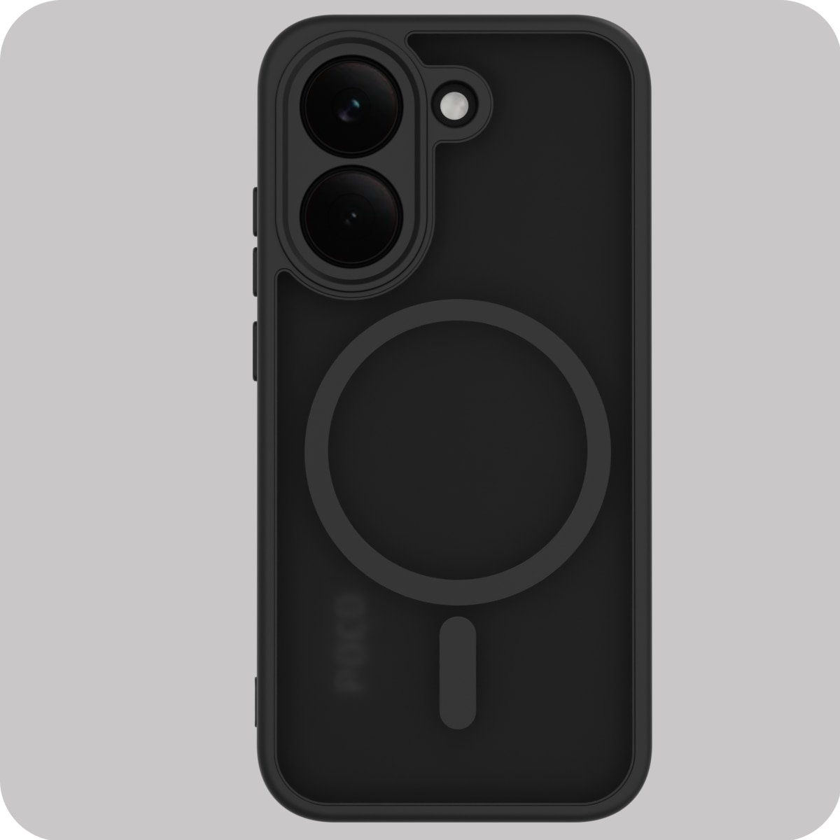 Husa telefon, Supero, compatibila MagSafe cu inel magnetic, include folie sticla securizata 9H, spate mat rezistent la amprente, protectie ridicata pentru camera, ultra-usoara, potrivita pentru Poco X8 Pro, negru