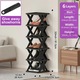 Raft pantofi vertical 6 straturi negru set 2 buc