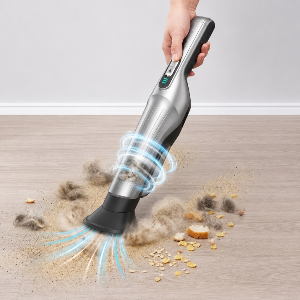 Aspirator auto portabil fara fir, Zola, 16000 Pa, motor BLDC 100W, filtru HEPA, rezervor 0.2 l, statie incarcare