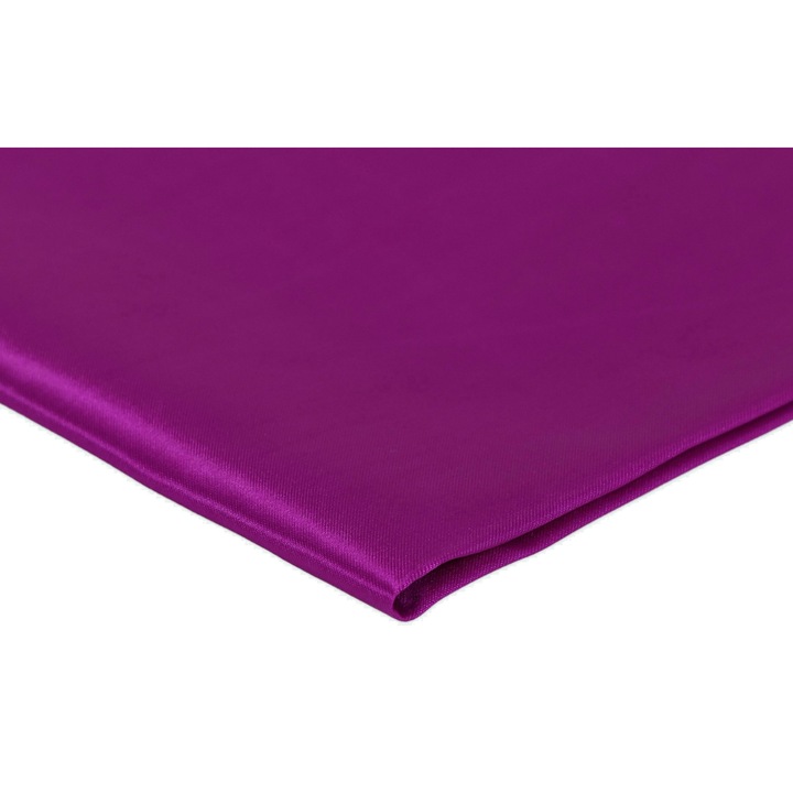 Szatén hozzáadott elasztán nélkül, Sima szatén fényes felülettel, Amarant, 50 cm x 150 cm