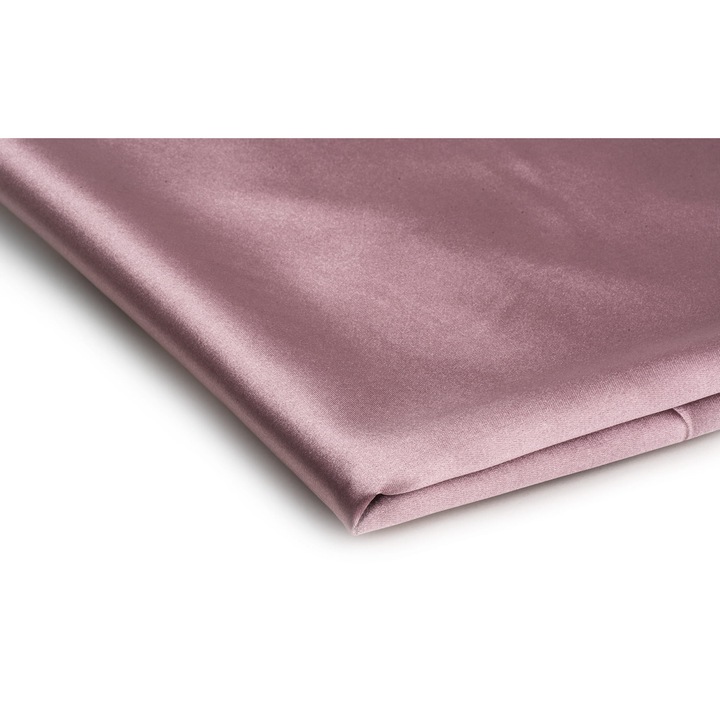 Vékony szatén Lycra-val, púderrózsaszín, 95% poliészter 5% elasztán, méretek 50cm x 150cm