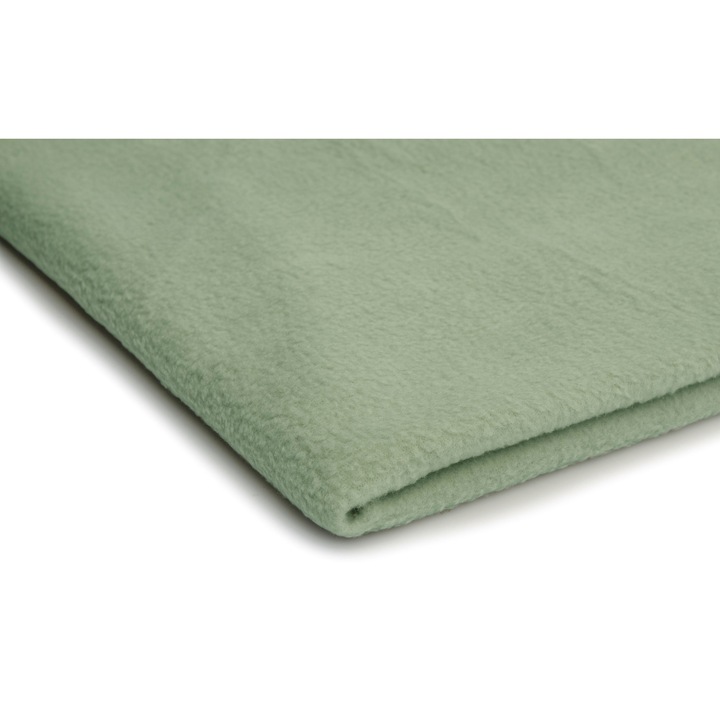 Fleece kötöttáru 300g/m², Zsályazöld szín, 100% Poliészter, Méretek 50cm x 155cm
