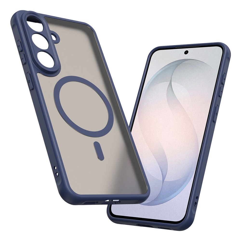 Husa pentru Samsung Galaxy S26 FE cu protectie pentru lentile si MagFit EasyCharge, Ghost Series Anti-ingalbenire, frosted - bleumarin