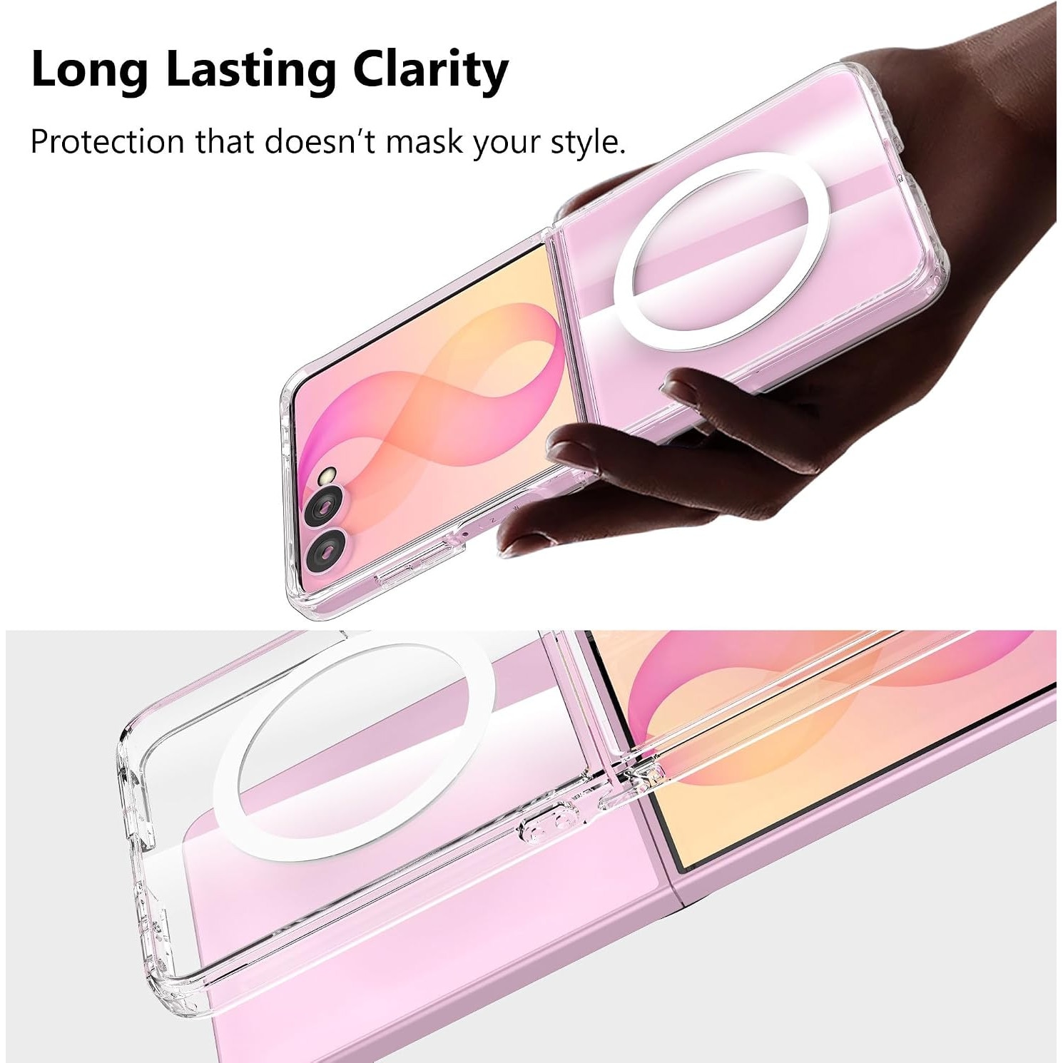 Husa pentru Samsung Galaxy Z Flip 8, cu MagSafe Anti-Shock 1.5mm, transparent