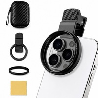 Filtru CPL 52mm pentru Telefon, Sticla Optica, Montaj Clip-On si Infiletare, Include Husa Transport si Laveta Curatare, Negru