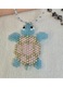 Colier handmade broasca testoasa – pandantiv din margele Toho, bijuterie de vara - Amma Design