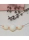 Colier handmade „White Harmony” cu roca vulcanica alba - Amma Design