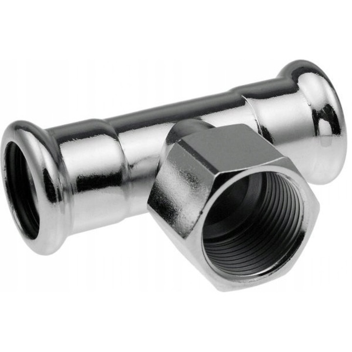 Kan-therm Steel T-idom 28x28x28mm horganyzott acél préselhető