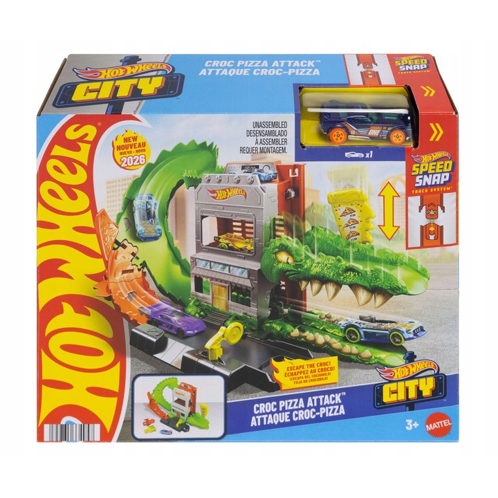 Set trenuri si sine Hot Wheels City multicolor 3-5 ani