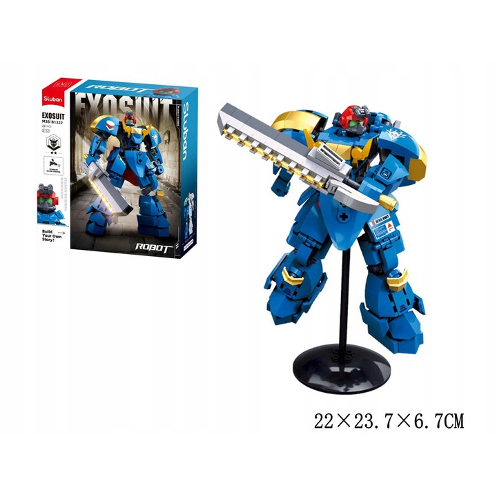 Set de constructie Sluban Robot 261 piese elemente mobile